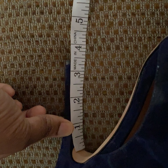 Halston! Blue suede designer stilettos sandals - Picture 16 of 16